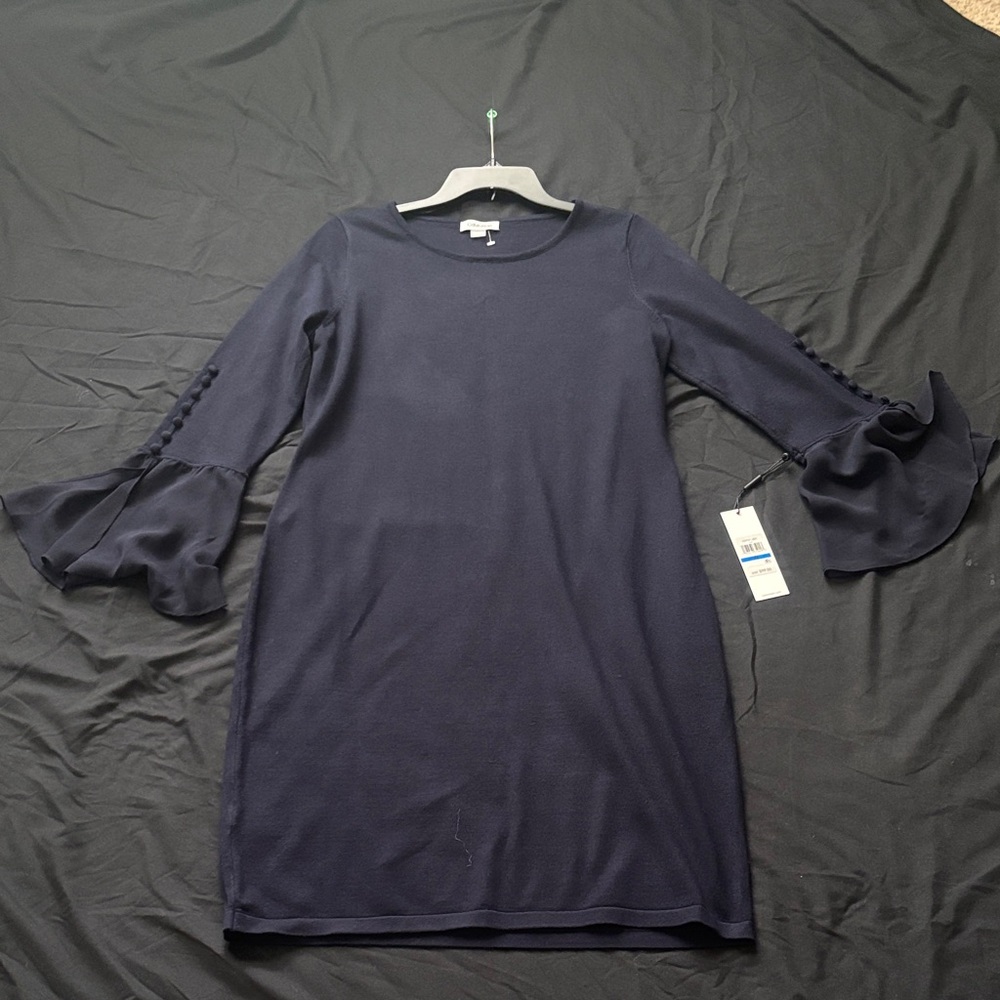 Calvin Klein Navy Long Sleeve Dress